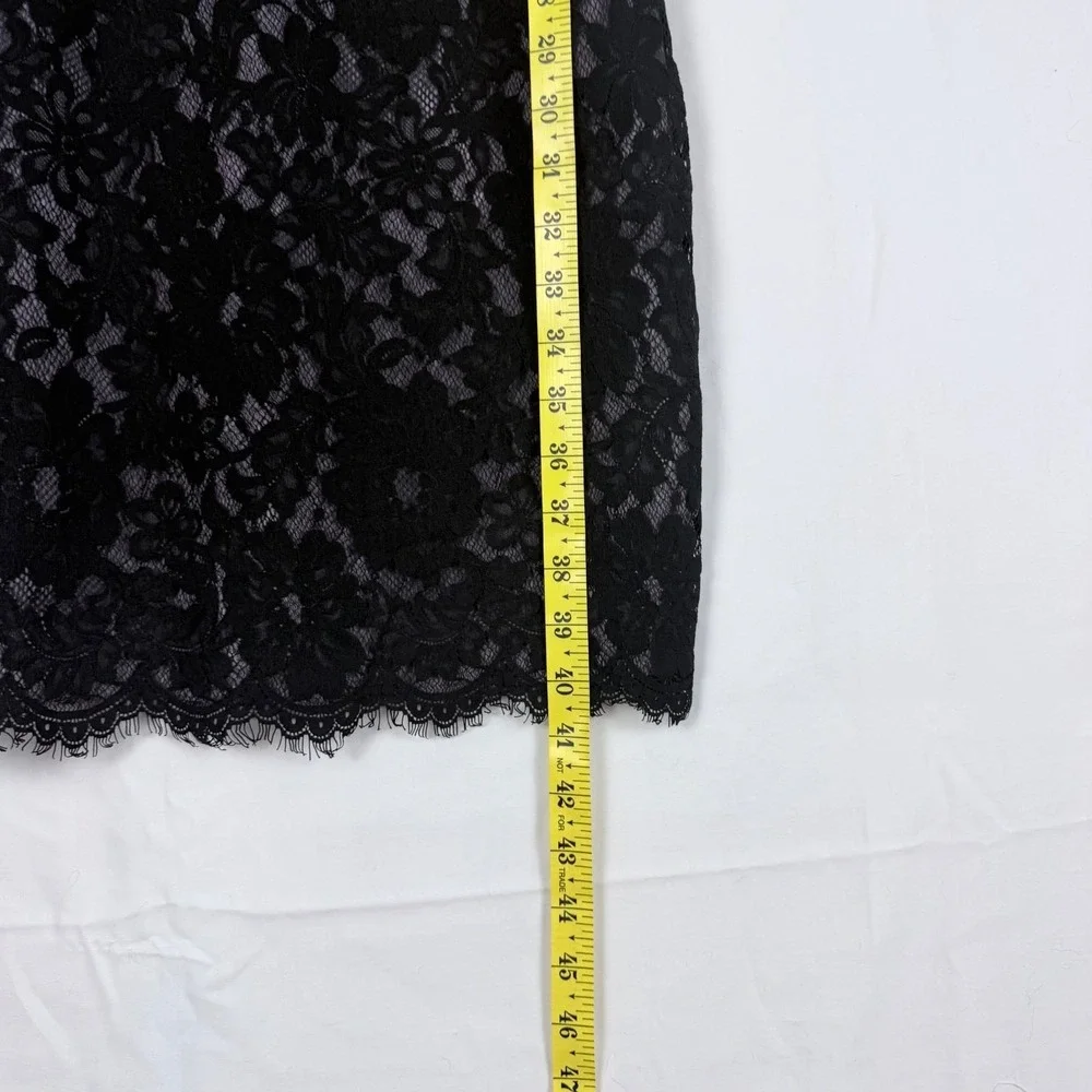 Anne Klein Dress 10 Purple Black Lace Spaghetti Strap Y2K Cocktail Whimsigoth - Picture 9 of 9